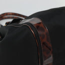 Salvatore Ferragamo Shoulder Bag Nylon Black Gold Auth 118189-14