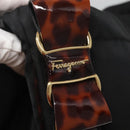 Salvatore Ferragamo Shoulder Bag Nylon Black Gold Auth 118189-10