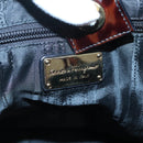 Salvatore Ferragamo Shoulder Bag Nylon Black Gold Auth 118189-17
