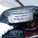 Salvatore Ferragamo Shoulder Bag Nylon Black Gold Auth 118189-12