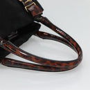Salvatore Ferragamo Shoulder Bag Nylon Black Gold Auth 118189-7