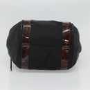 Salvatore Ferragamo Shoulder Bag Nylon Black Gold Auth 118189-5