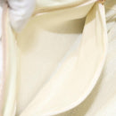 Salvatore Ferragamo Gancini Shoulder Bag Canvas Cream Gold Auth 118190-20