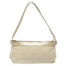 Salvatore Ferragamo Gancini Shoulder Bag Canvas Cream Gold Auth 118190-2