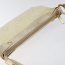 Salvatore Ferragamo Gancini Shoulder Bag Canvas Cream Gold Auth 118190-6