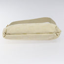 Salvatore Ferragamo Gancini Shoulder Bag Canvas Cream Gold Auth 118190-5