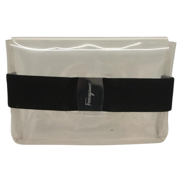Salvatore Ferragamo Shoulder Bag Vinyl Clear Auth 118191