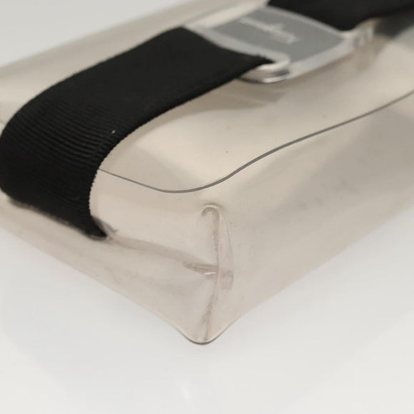 Salvatore Ferragamo Shoulder Bag Vinyl Clear Auth 118191