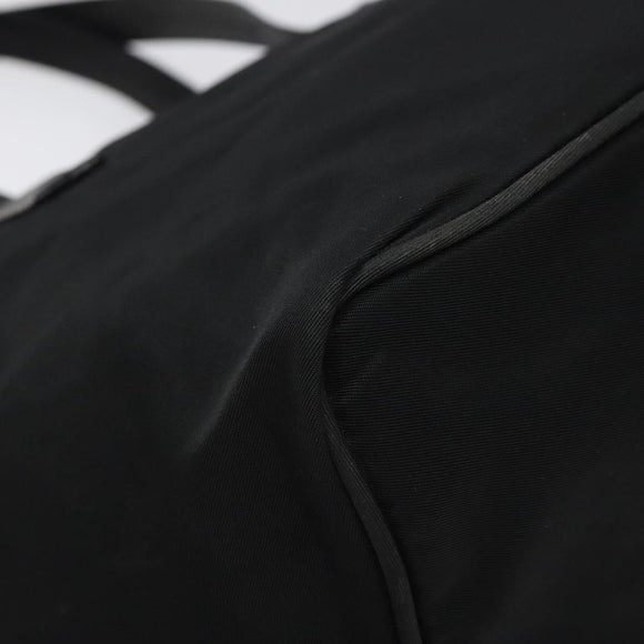 PRADA Hand Bag Nylon Black Silver Auth 118193