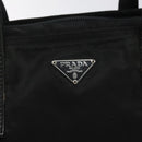 PRADA Hand Bag Nylon Black Silver Auth 118193-18