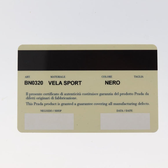 PRADA Hand Bag Nylon Black Silver Auth 118193