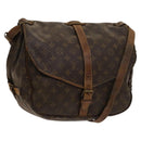 LOUIS VUITTON Monogram Saumur 35 Shoulder Bag M42254 LV Auth 118195-1