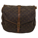 LOUIS VUITTON Monogram Saumur 35 Shoulder Bag M42254 LV Auth 118195-13