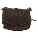 LOUIS VUITTON Monogram Saumur 35 Shoulder Bag M42254 LV Auth 118195-2
