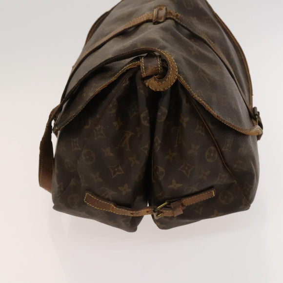 LOUIS VUITTON Monogram Saumur 35 Shoulder Bag M42254 LV Auth 118195