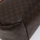 CELINE Macadam Canvas Hand Bag PVC Leather Brown Gold Auth 118198-17