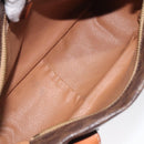CELINE Macadam Canvas Hand Bag PVC Leather Brown Gold Auth 118198-10