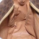 CELINE Macadam Canvas Hand Bag PVC Leather Brown Gold Auth 118198-20