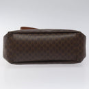 CELINE Macadam Canvas Hand Bag PVC Leather Brown Gold Auth 118198-5