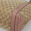 GUCCI GG Canvas Shoulder Bag Beige Gold 342591 Auth 118199-8