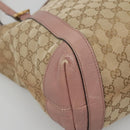 GUCCI GG Canvas Shoulder Bag Beige Gold 342591 Auth 118199-15