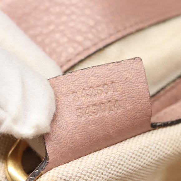 GUCCI GG Canvas Shoulder Bag Beige Gold 342591 Auth 118199