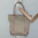 GUCCI GG Canvas Shoulder Bag Beige Gold 342591 Auth 118199-23