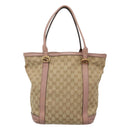 GUCCI GG Canvas Shoulder Bag Beige Gold 342591 Auth 118199-13