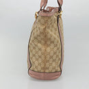 GUCCI GG Canvas Shoulder Bag Beige Gold 342591 Auth 118199-3