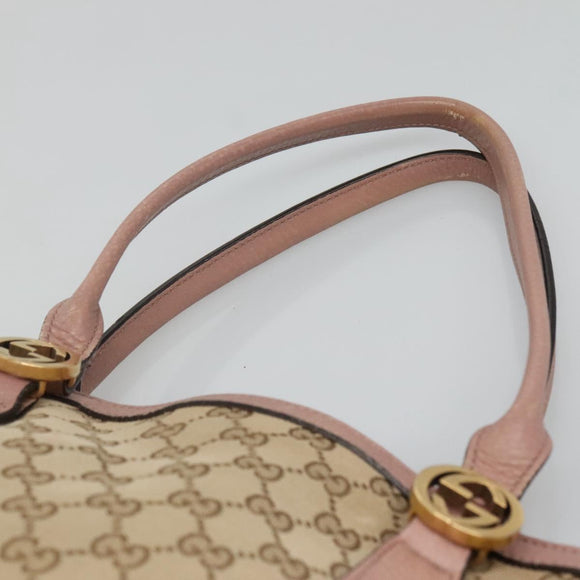 GUCCI GG Canvas Shoulder Bag Beige Gold 342591 Auth 118199