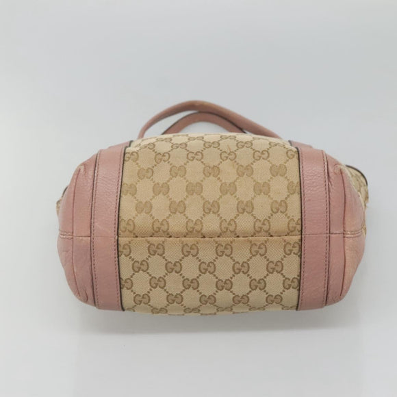 GUCCI GG Canvas Shoulder Bag Beige Gold 342591 Auth 118199
