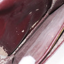 CARTIER Must Line Shoulder Bag Leather Wine Red Gold Auth 118206-11