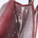 CARTIER Must Line Shoulder Bag Leather Wine Red Gold Auth 118206-18