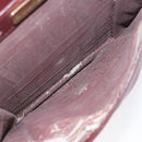 CARTIER Must Line Shoulder Bag Leather Wine Red Gold Auth 118206-20