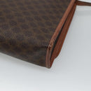 CELINE Macadam Canvas Shoulder Bag PVC Leather Brown Gold Auth 118208-17