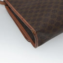 CELINE Macadam Canvas Shoulder Bag PVC Leather Brown Gold Auth 118208-18