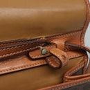 CELINE Macadam Canvas Shoulder Bag PVC Leather Brown Gold Auth 118208-9