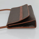 CELINE Macadam Canvas Shoulder Bag PVC Leather Brown Gold Auth 118208-4