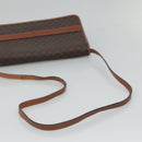 CELINE Macadam Canvas Shoulder Bag PVC Leather Brown Gold Auth 118208-7