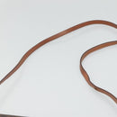 CELINE Macadam Canvas Shoulder Bag PVC Leather Brown Gold Auth 118208-14