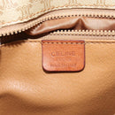 CELINE Macadam Canvas Shoulder Bag PVC Beige Gold Auth 118209-19
