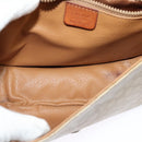 CELINE Macadam Canvas Shoulder Bag PVC Beige Gold Auth 118209-10