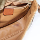 CELINE Macadam Canvas Shoulder Bag PVC Beige Gold Auth 118209-20