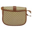 CELINE Macadam Canvas Shoulder Bag PVC Beige Gold Auth 118209-2