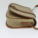 CELINE Macadam Canvas Shoulder Bag PVC Beige Gold Auth 118209-4