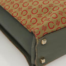 CELINE C Macadam Canvas Hand Bag Beige Gold Auth 118212-8