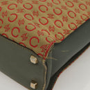 CELINE C Macadam Canvas Hand Bag Beige Gold Auth 118212-15