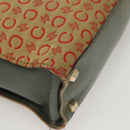 CELINE C Macadam Canvas Hand Bag Beige Gold Auth 118212-16