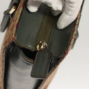 CELINE C Macadam Canvas Hand Bag Beige Gold Auth 118212-10