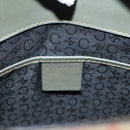 CELINE C Macadam Canvas Hand Bag Beige Gold Auth 118212-18